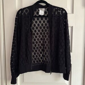 Fuzzi Sheer Polka Dot Jacket. Size L